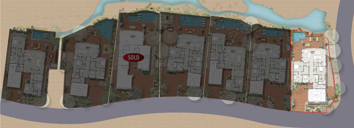 map of homesite 1 highlighted.