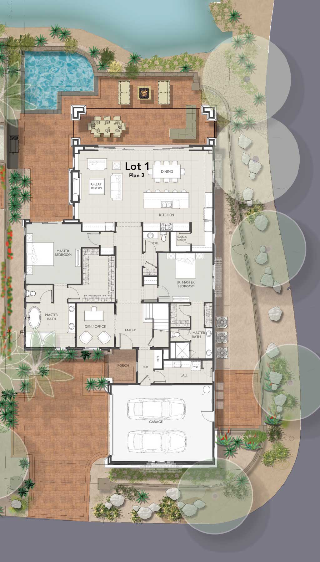 Planned footprint for homesite 1.