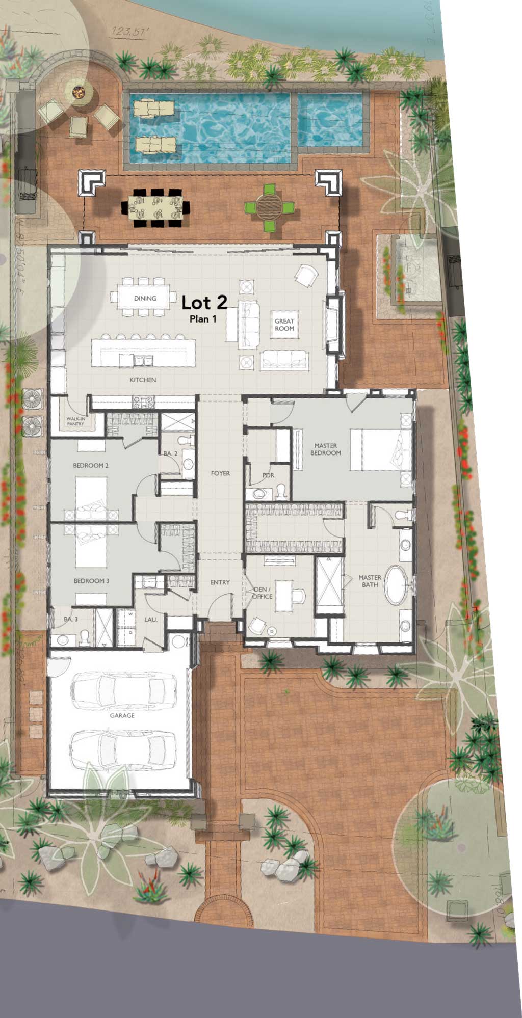 Planned footprint for homesite 2.
