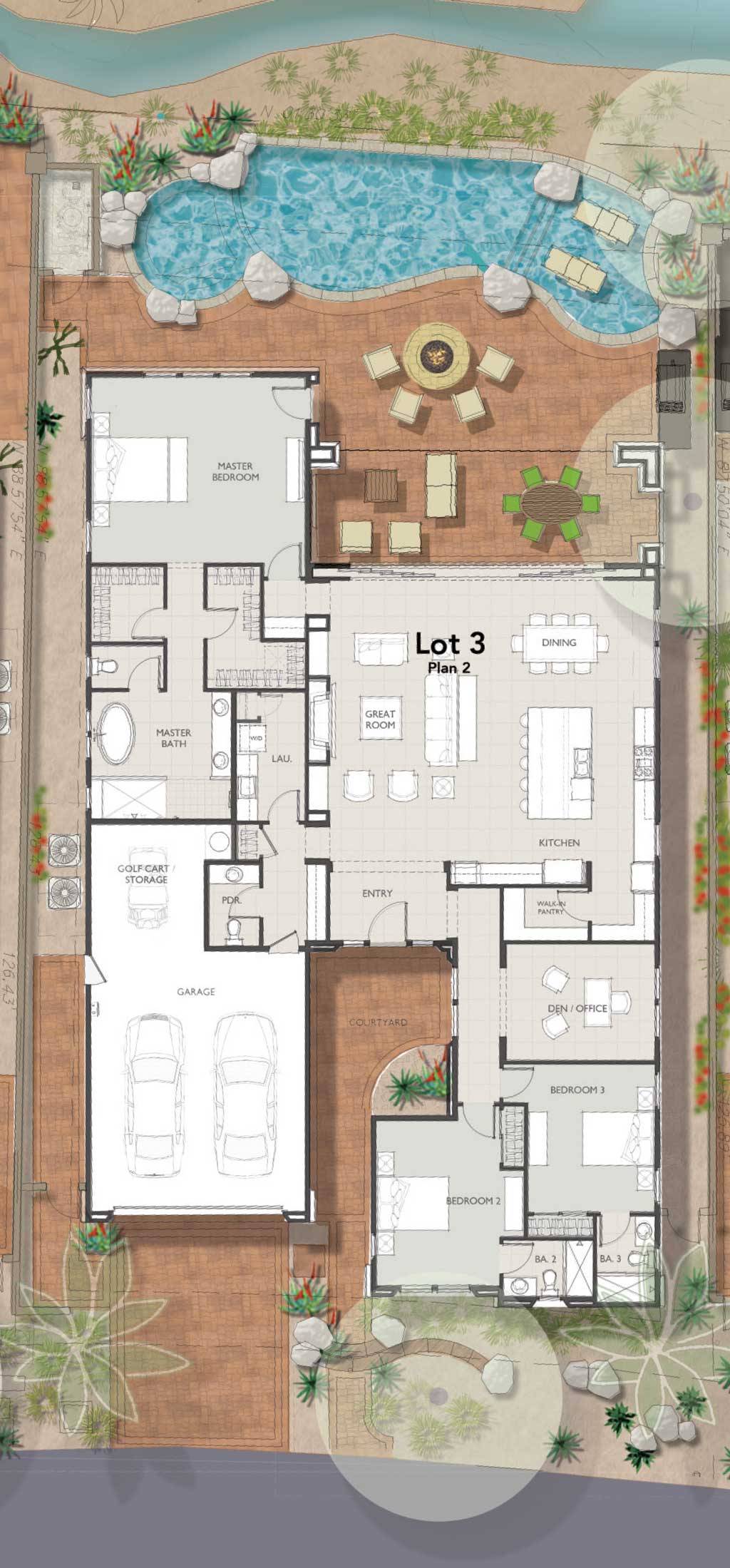 Planned footprint for homesite 3.