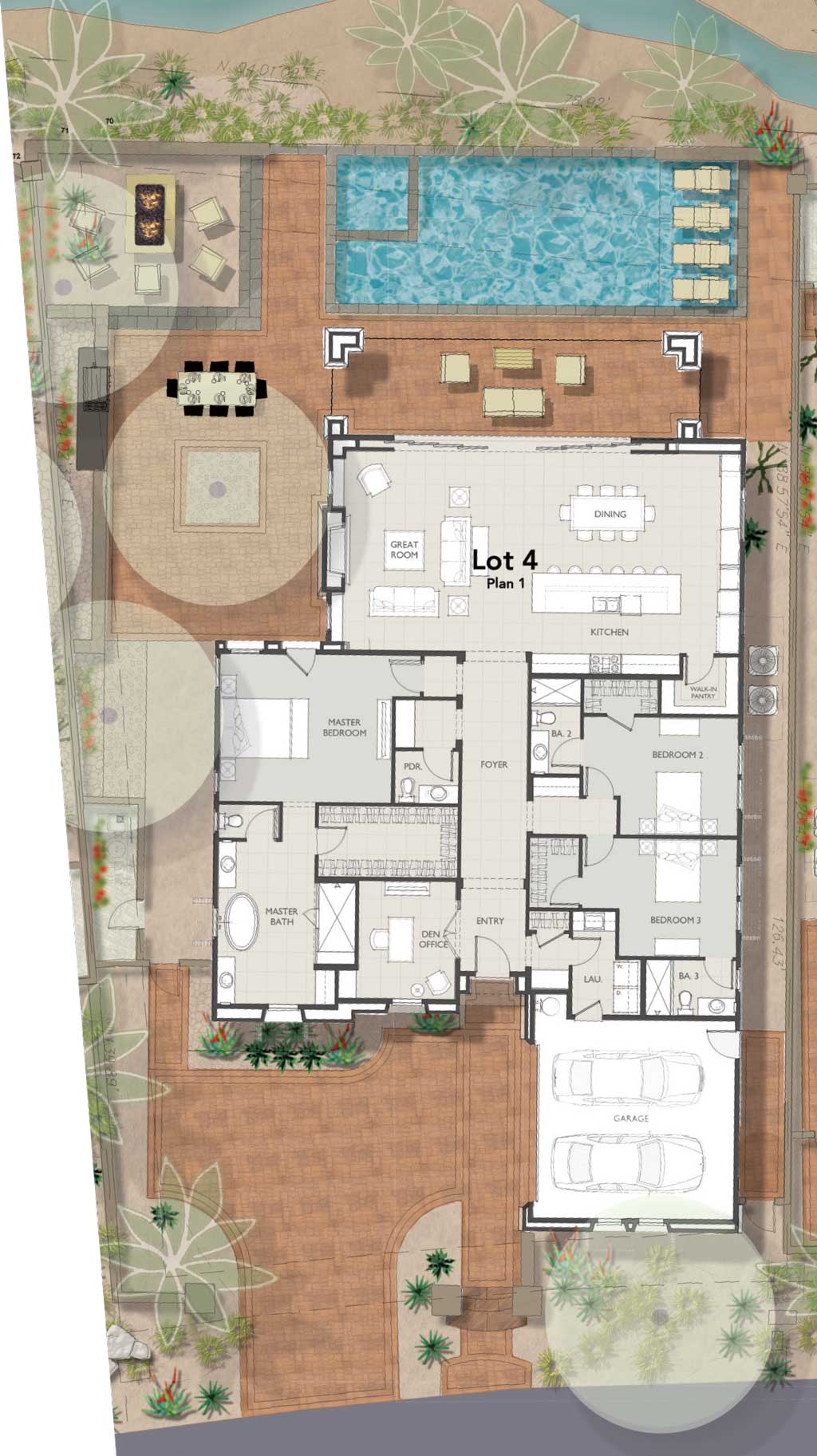 Planned footprint for homesite 4.