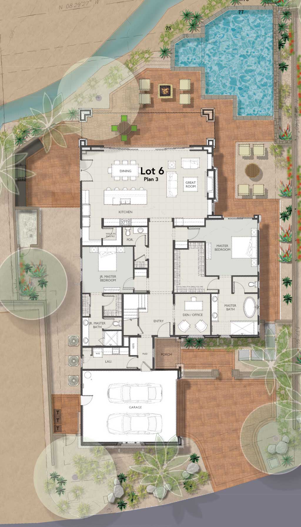 Planned footprint for homesite 6.