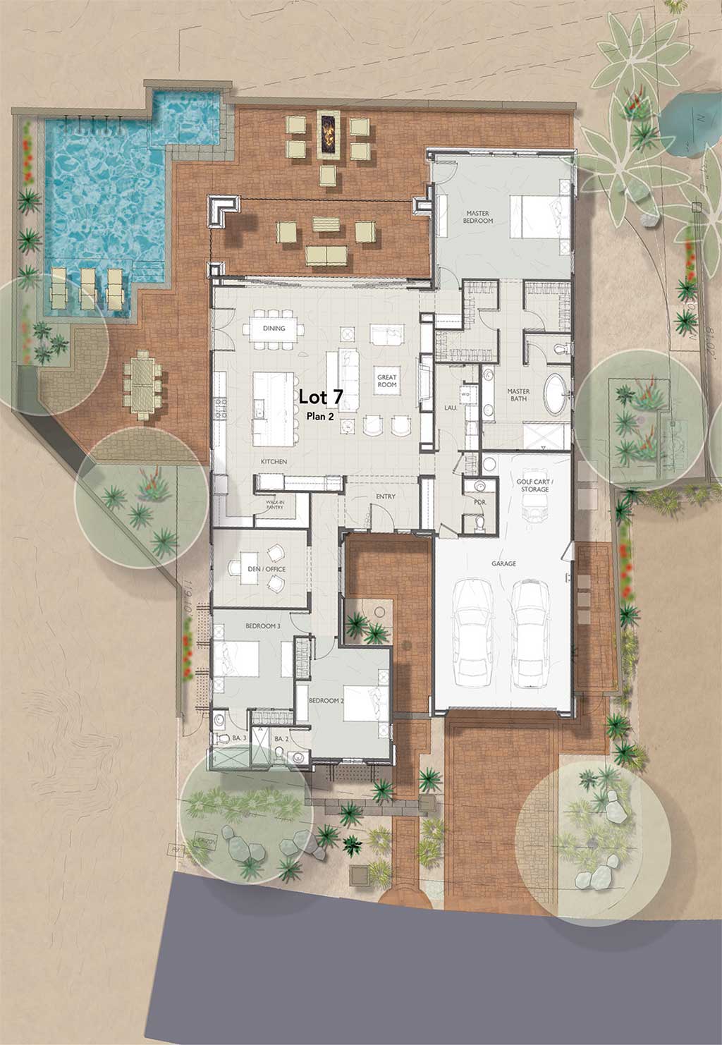 Planned footprint for homesite 7.